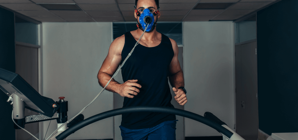man during performance tests