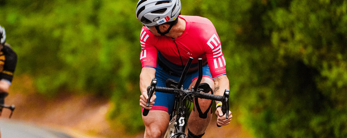 cyclist during heat training