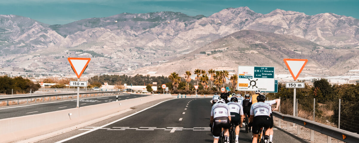 cycling peloton on the road