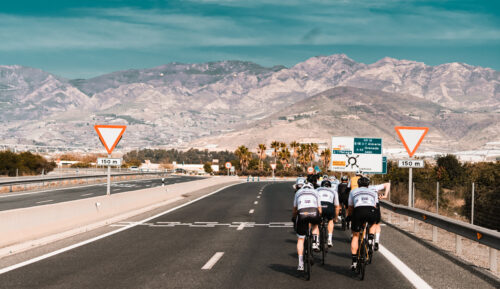 cycling peloton on the road