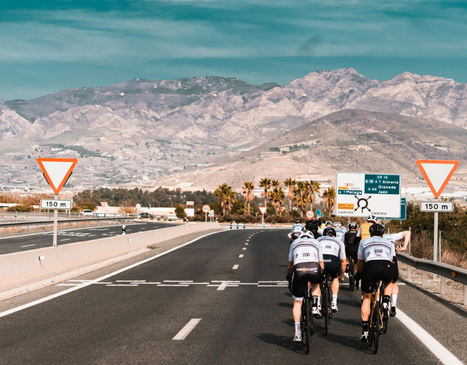 cycling peloton on the road